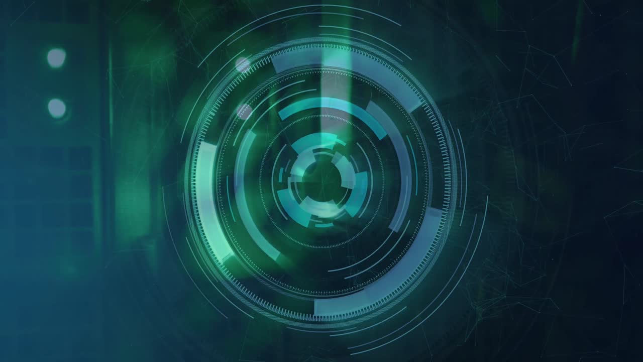 Animation of scope scanning and data processing over server room
