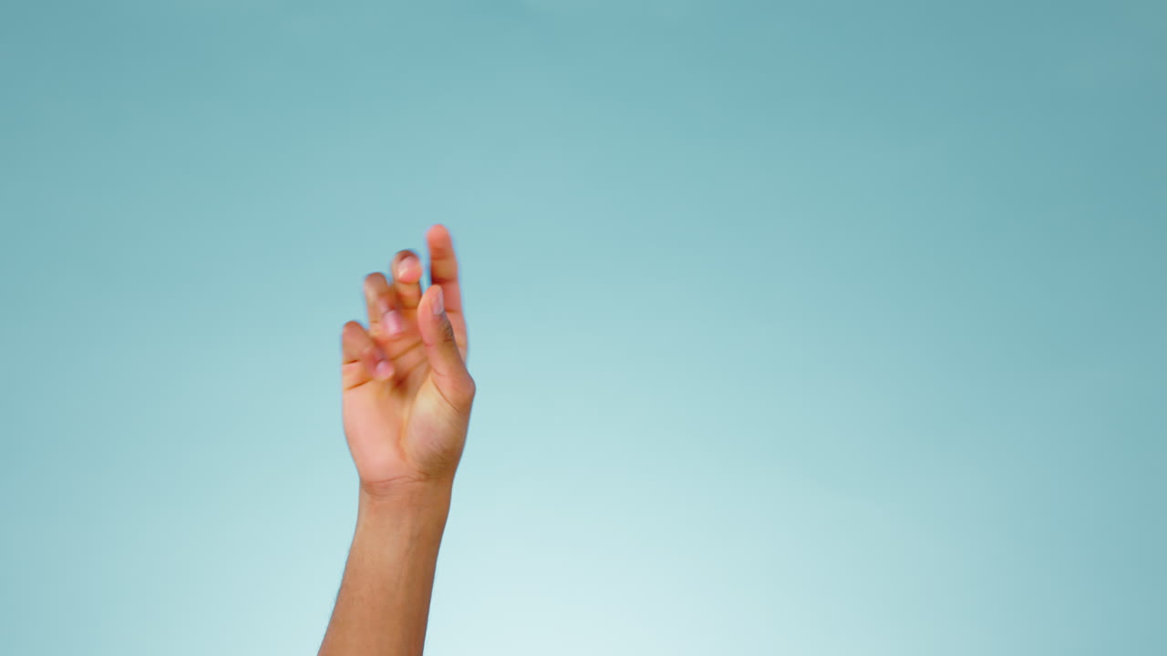 dedo, chasquido y clic de la mano en el estudio