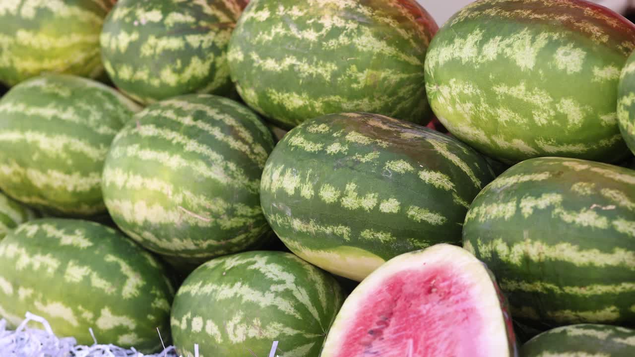 Pile of Fresh Watermelons