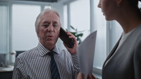 business discussion in office