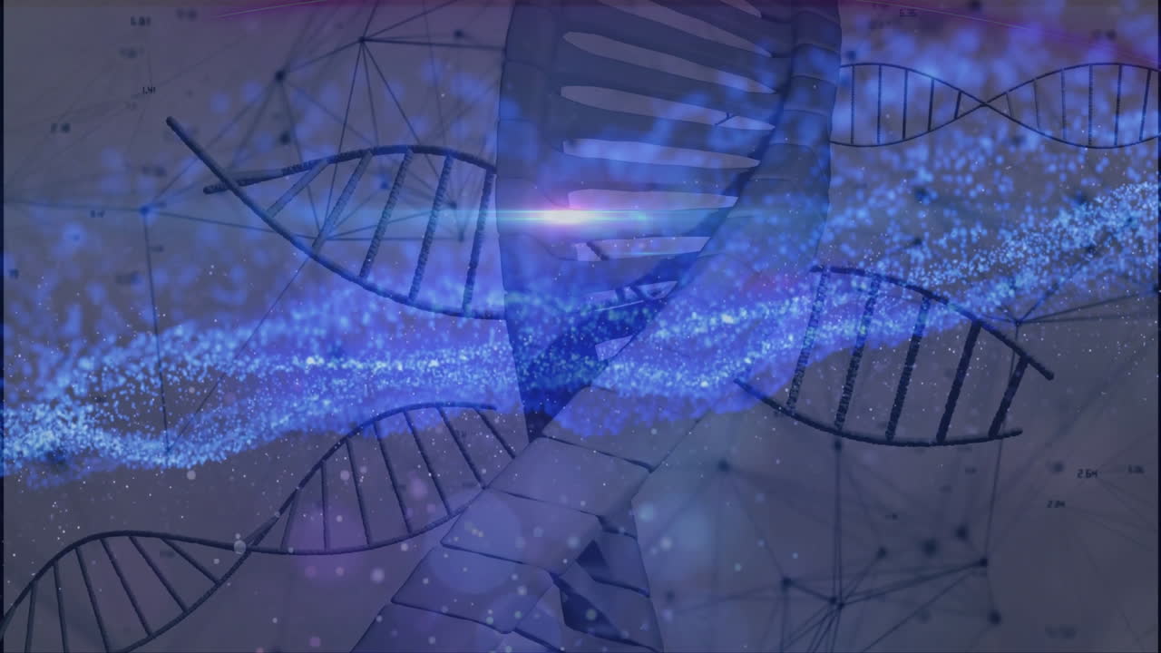 DNA strand and binary coding, scientific data processing