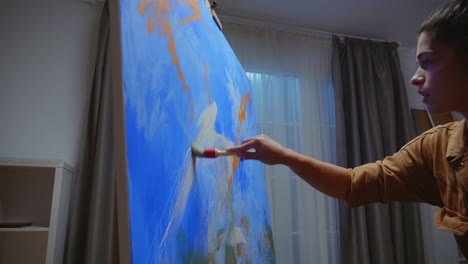 pintor abstracto con talento