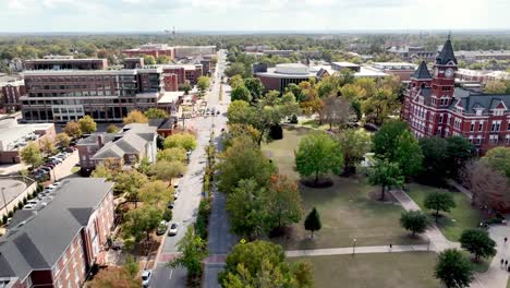 push-in-aerial-to-the-auburn-university-campus-in-auburn-alabama