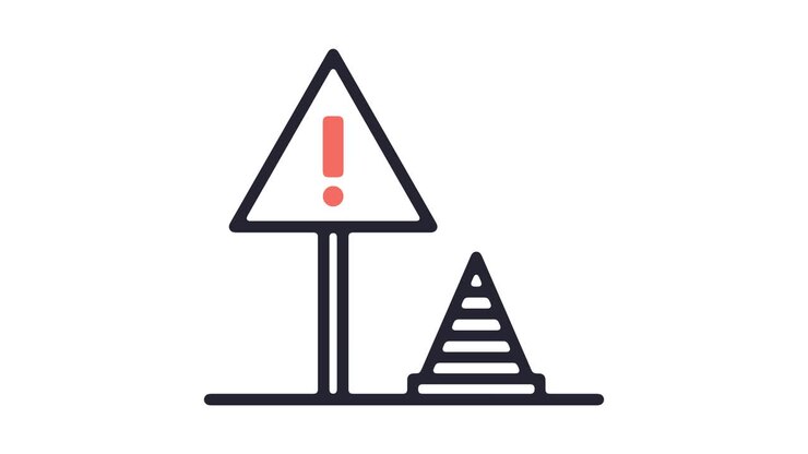 Smart Traffic Management Line Icon Animation with Alpha