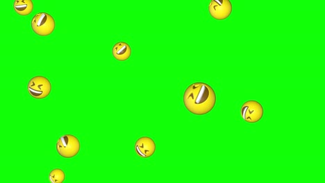 emoji emoticon lol tears of joy laughing face falling green screen animation 3d