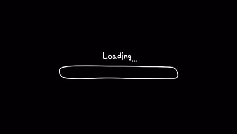 animation colorful loading bar on black background.