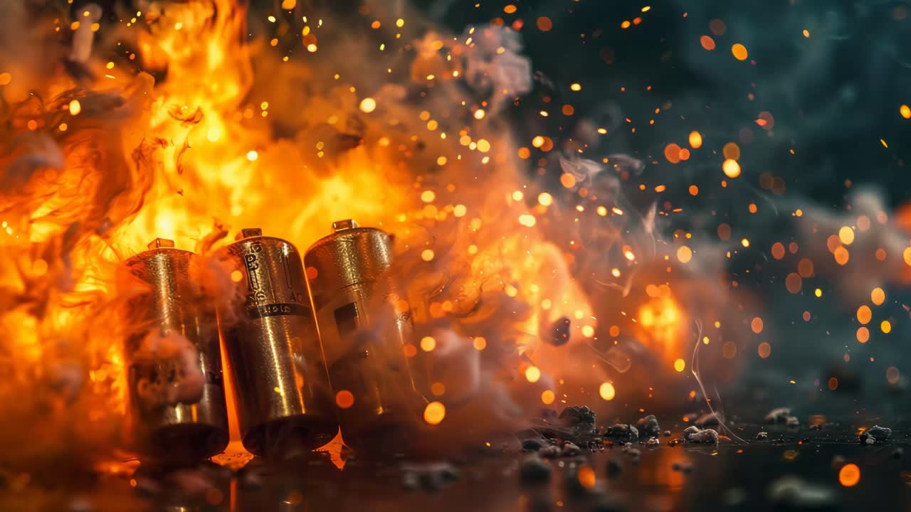 Burning Spray Paint Cans