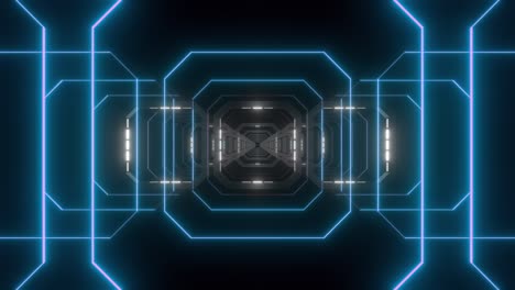 futuristic neon glowing tunnel