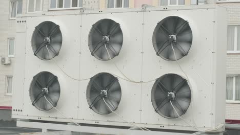 heating ventilating and air conditioning units on the roof