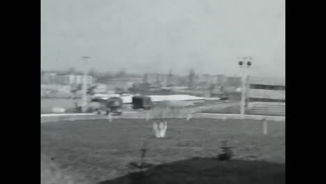 black and white video of a group of people in the soviet union. circa ussr 1970: a captivating video capturing a group of people in the soviet union.