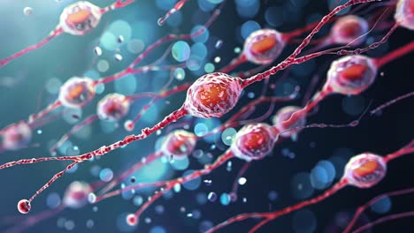 microscopic view of neurons or nerve cells