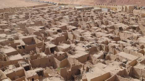 aerial view of the old town mud hut houses in the tourist area of al ula, saudi arabia