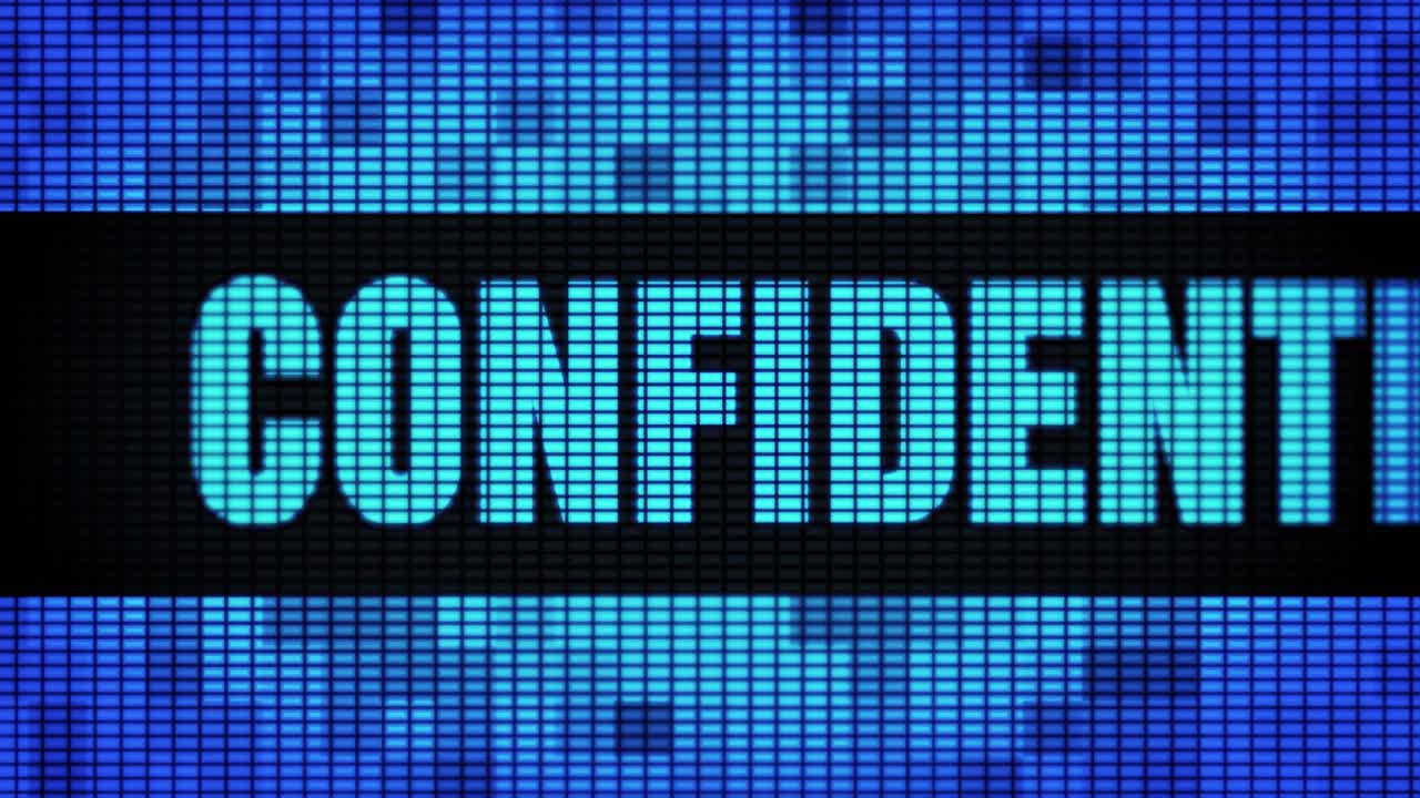 Confidential Message on LED Screen