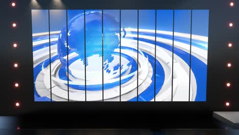 news tv studio set - virtual green screen background loop