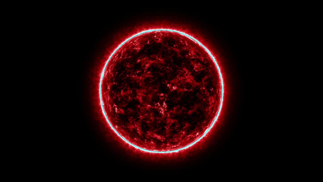 우주 한복판에서 극도로 뜨겁게 타오르는 적색 거성 전체 사진