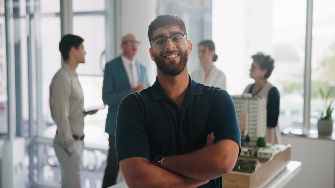 Team of architects planning new construction project in the office