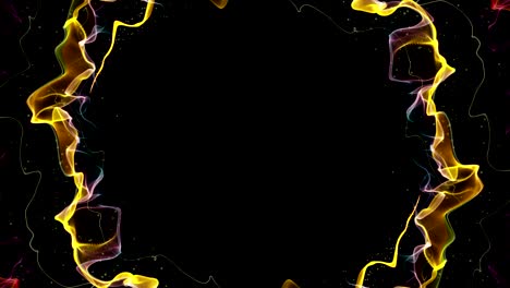 las partículas mágicas anillo fondo abstracto, animación, renderización, bucle