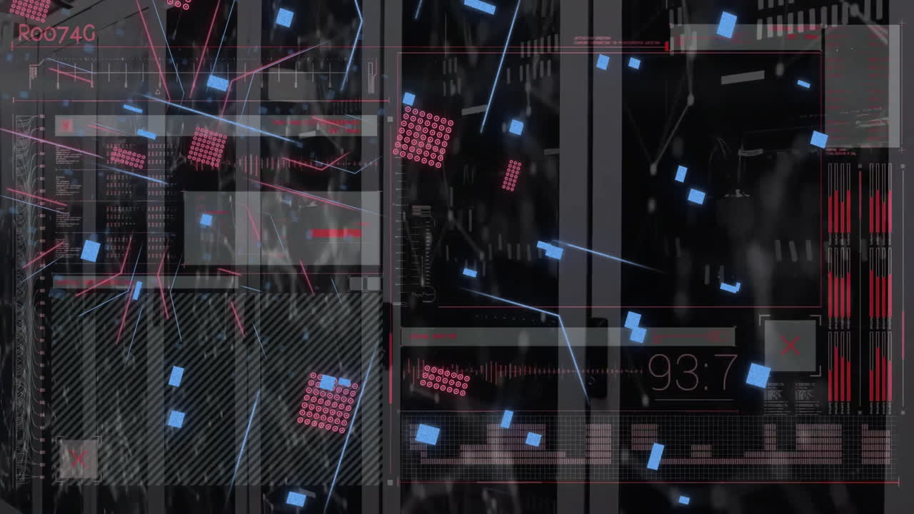 Animation of data processing over computer servers