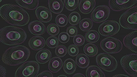 patrón de esferas abstractas y futuristas con color neón