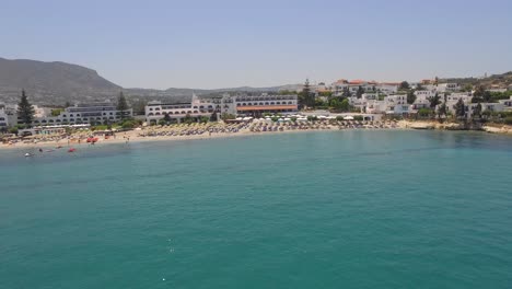 The-touristic-city-Hersonissos-on-Crete.-Aerial-shot