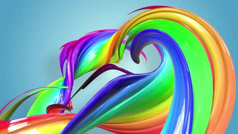 fondo sin costuras abstracto con cintas multicolores. las rayas del arco iris se mueven en círculo y se tuercen. 42