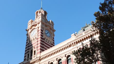 clock tower against a clear blue sky