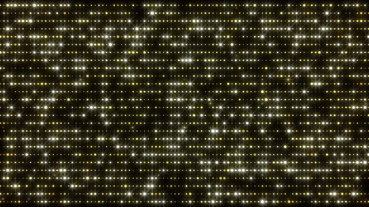 Abstract flashing lights wall starlight particles flicker blinking golden lights stage led flashing