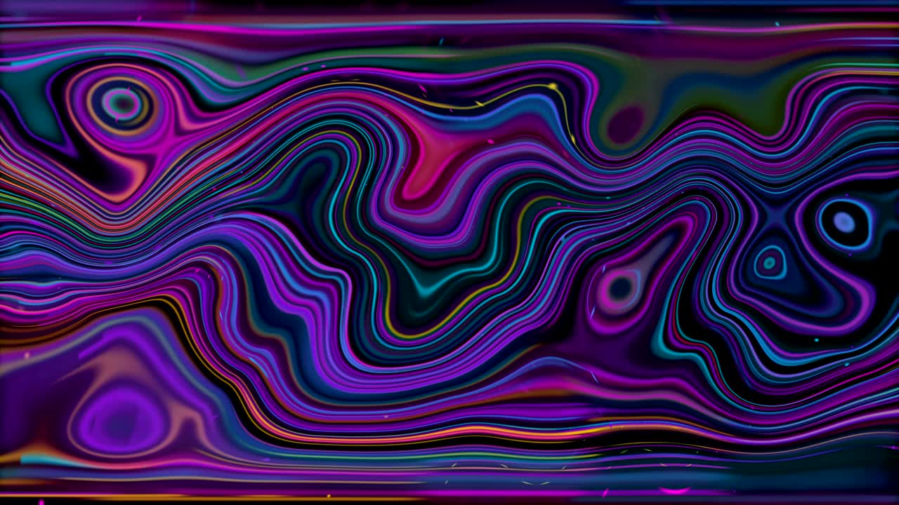 Abstract liquid background. Wavy surface, ripples, trendy vibrant texture.  Ink background. Loop
