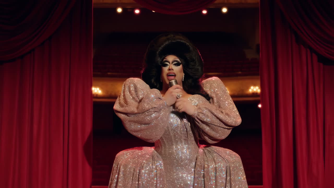 Drag Queen Performing on Stage