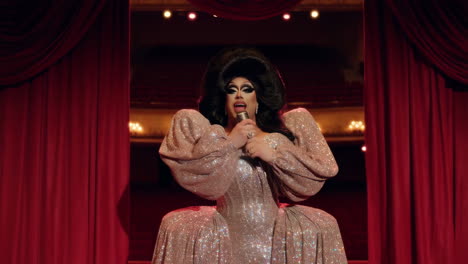 drag queen performing on stage