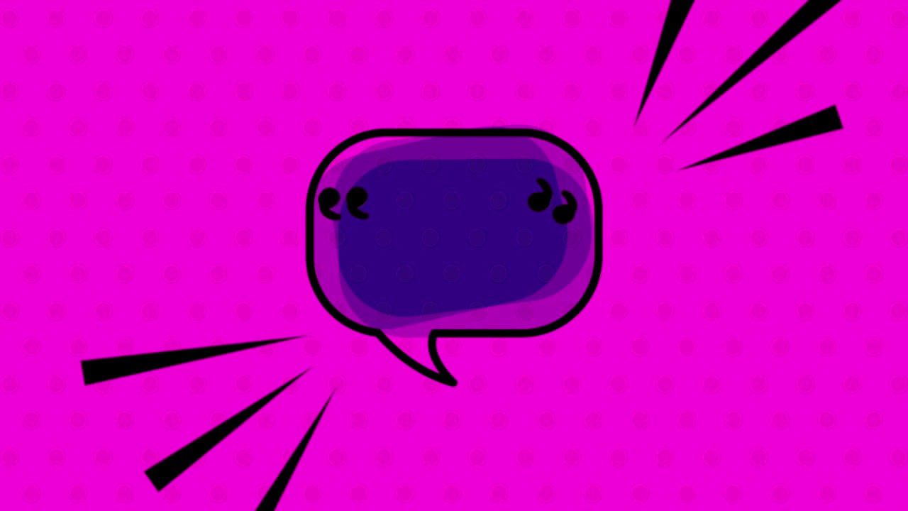 pop art habla animado de burbuja hd