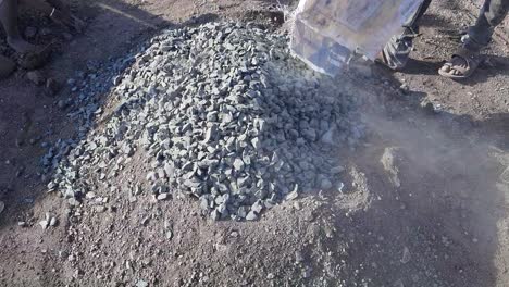 construction worker preparing concrete for construction at the site