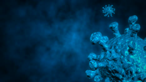 coronavirus abstracto que se mueve en la célula del virus - gráficos en movimiento (bucle)