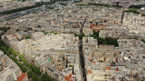 aerial view of paris cityscape