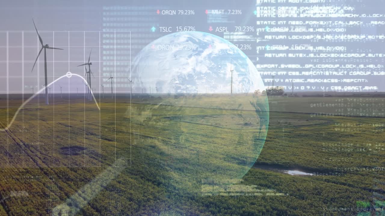 지구의 애니메이션과 풍경에 대한 데이터 처리