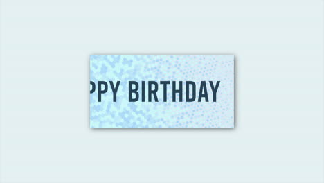 blue and white polka dot happy birthday card