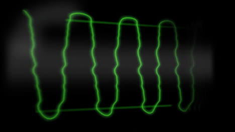 animation of green line moving in dark background