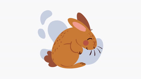 el conejo marrón es un animado animal