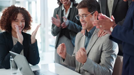 successful business team celebrating achievement