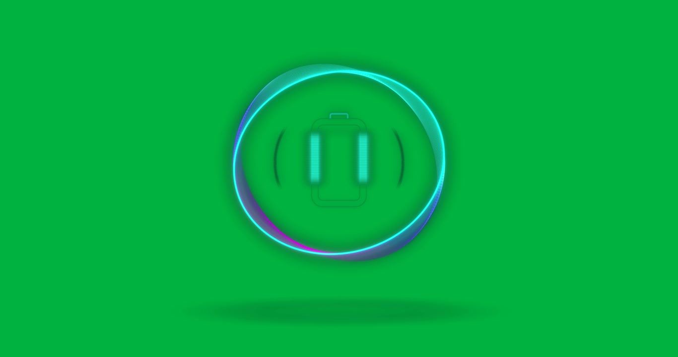 Animation of battery icon on transparent background