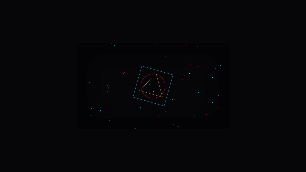 Abstract Geometric Animation with Rotating Shapes and Lines