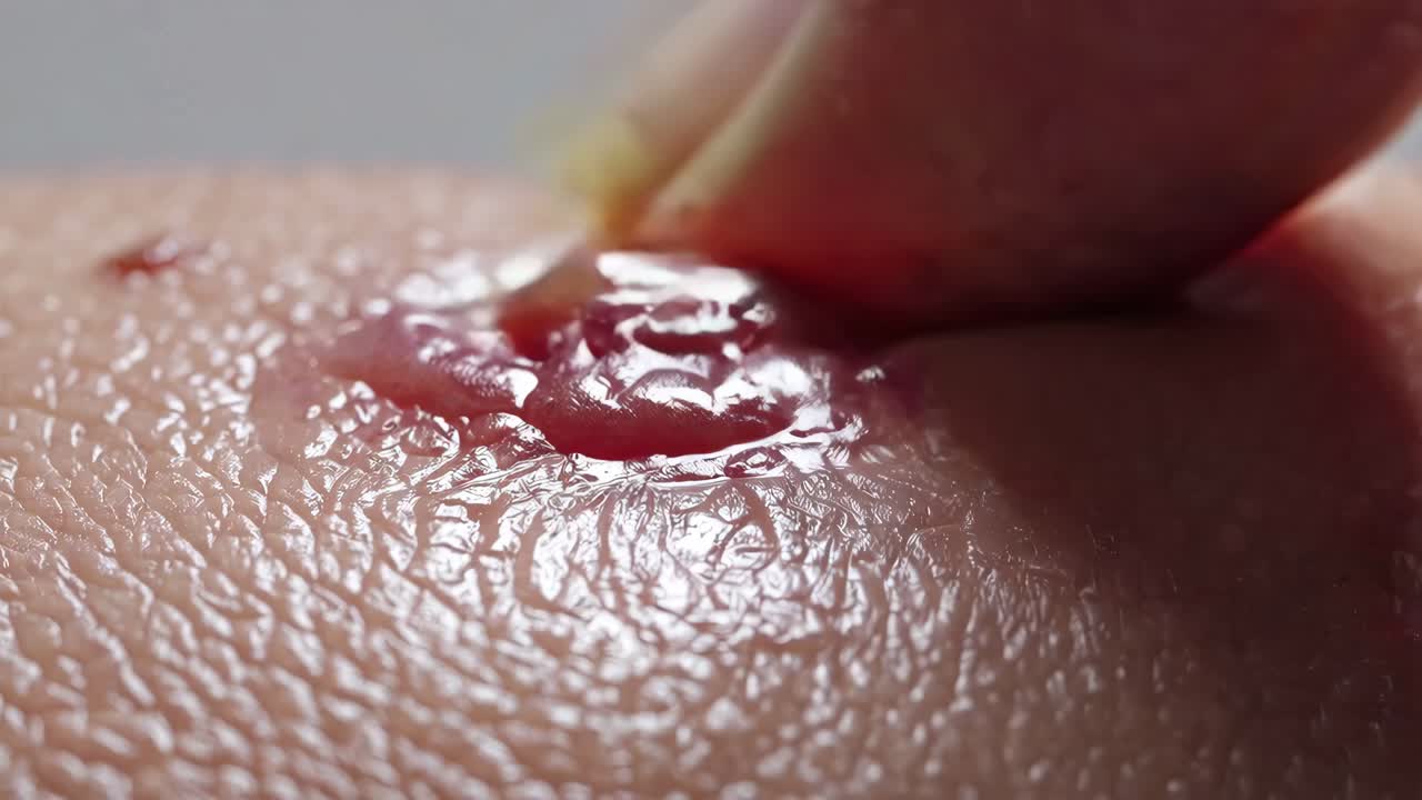 피 추출의 클로즈업