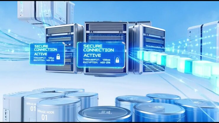 Digital Data Transfer and Secure Network Connection Visualization