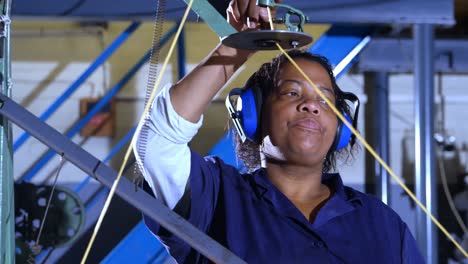 worker working in rope making industry 4k