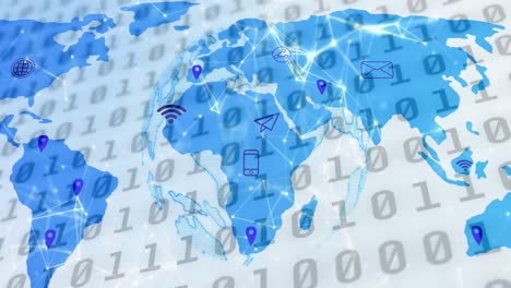 Animación-Del-Procesamiento-De-Datos-Sobre-El-Mapa-Mundial