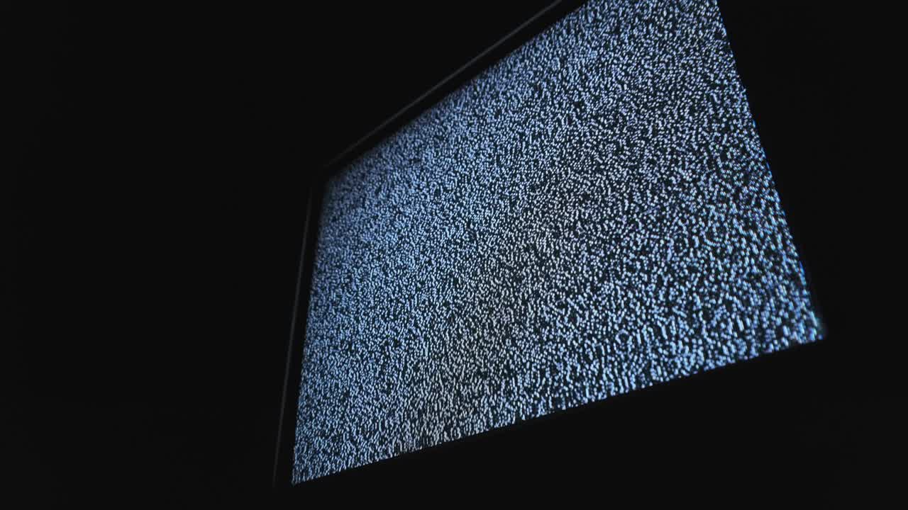 Static TV Noise, Analog Signal, Vintage Screen