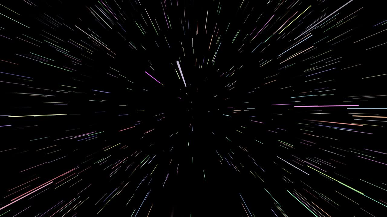 Stars Space Warp Speed through Galaxy 4K