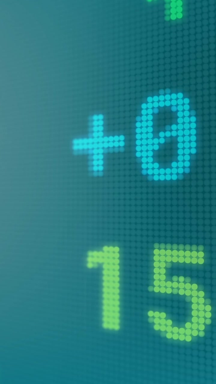 Animation of stock market on blue background