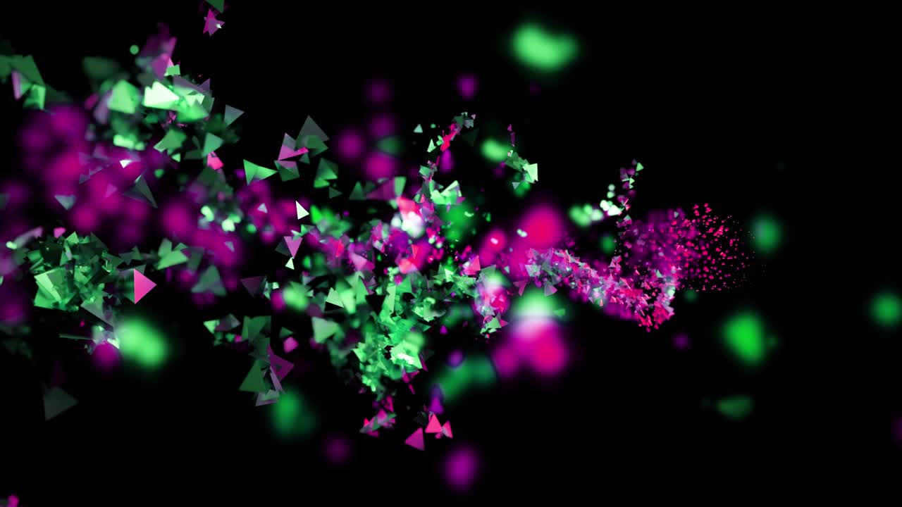 explosión de triángulos geométricos abstractos