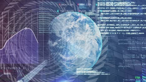 animation of data processing over globe
